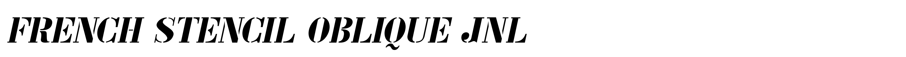 French Stencil Oblique JNL